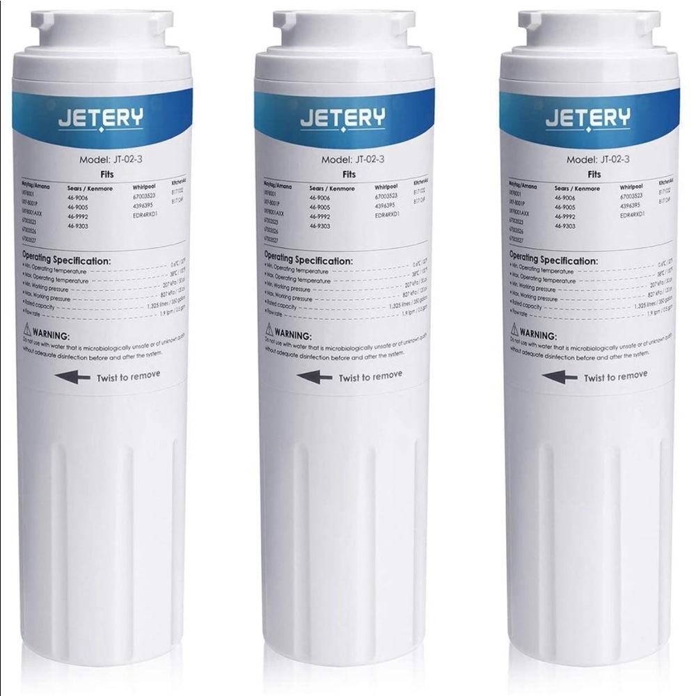 3 Pack Replacement Refrigerator Water Filter